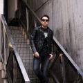 ISAMU KATAYAMA BACKLASH (イサムカタヤマ バックラッシュ) ITALY SHOULDER GARMENT DYED DOUBLE RIDERS No.1254-02 (イタリー ショルダー ガーメントダイ ダブルライダース) レザー ダブル ライダース ジャケット BLACK (ブラック) MADE IN JAPAN (日本製) 2024秋冬新作のイメージ