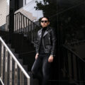 SAINT LAURENT (サンローラン) L01 MOTORCYCLE JACKET (モーターサイクルジャケット) ラムレザー ダブル ライダース ジャケット BLACK(ブラック) Made in italy (イタリア製)のイメージ