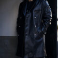 ISAMU KATAYAMA BACKLASH The Line “AL-CT-01L” 925 STERLING SILVER HORSE LEATHER DOUBLE COAT BLACK 2025のイメージ