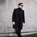 SAINT LAURENT (サンローラン) DOUBLE BREASTED WOOL COAT ダブルブレストウールコート BLACK (ブラック) Made in italy (イタリア製)のイメージ