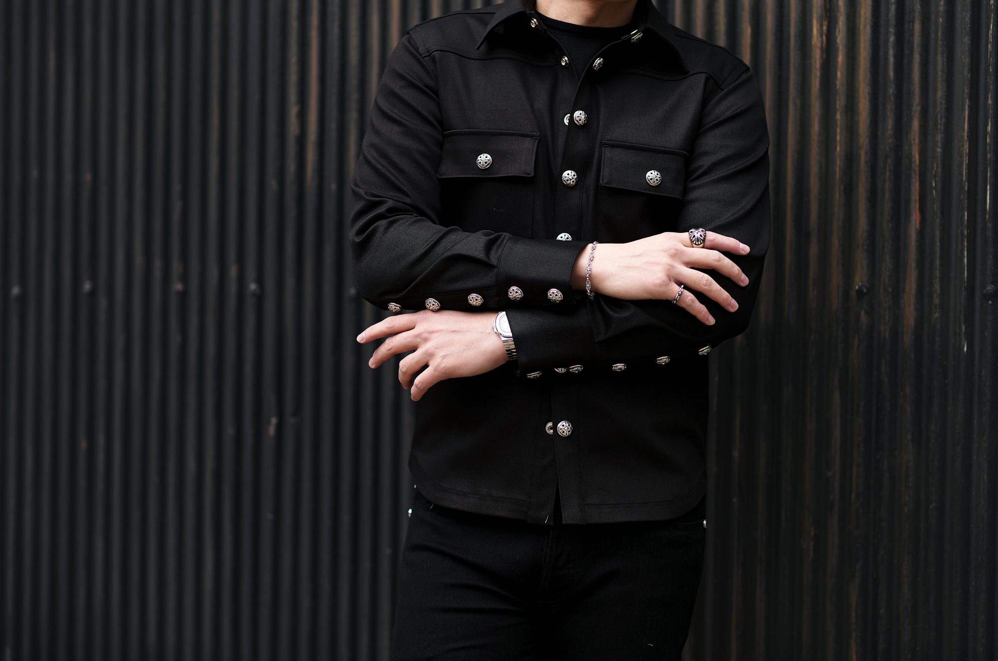 Balvenie Wilhelm "No.14" DENIM SHIRTS 925 SILVER BLACK /// Balvenie Wilhelm "CAVALIER BRACELET" 925 SILVER WHITE DIAMOND /// Balvenie Wilhelm "VICKERS RING" 925 SILVER /// Balvenie Wilhelm "MATILDA RING" 925 SILVER 愛知　名古屋 Alto e Diritto altoediritto アルトエデリット デニムシャツ キャバリエブレスレット ヴィッカースリング マチルダリング 925シルバー