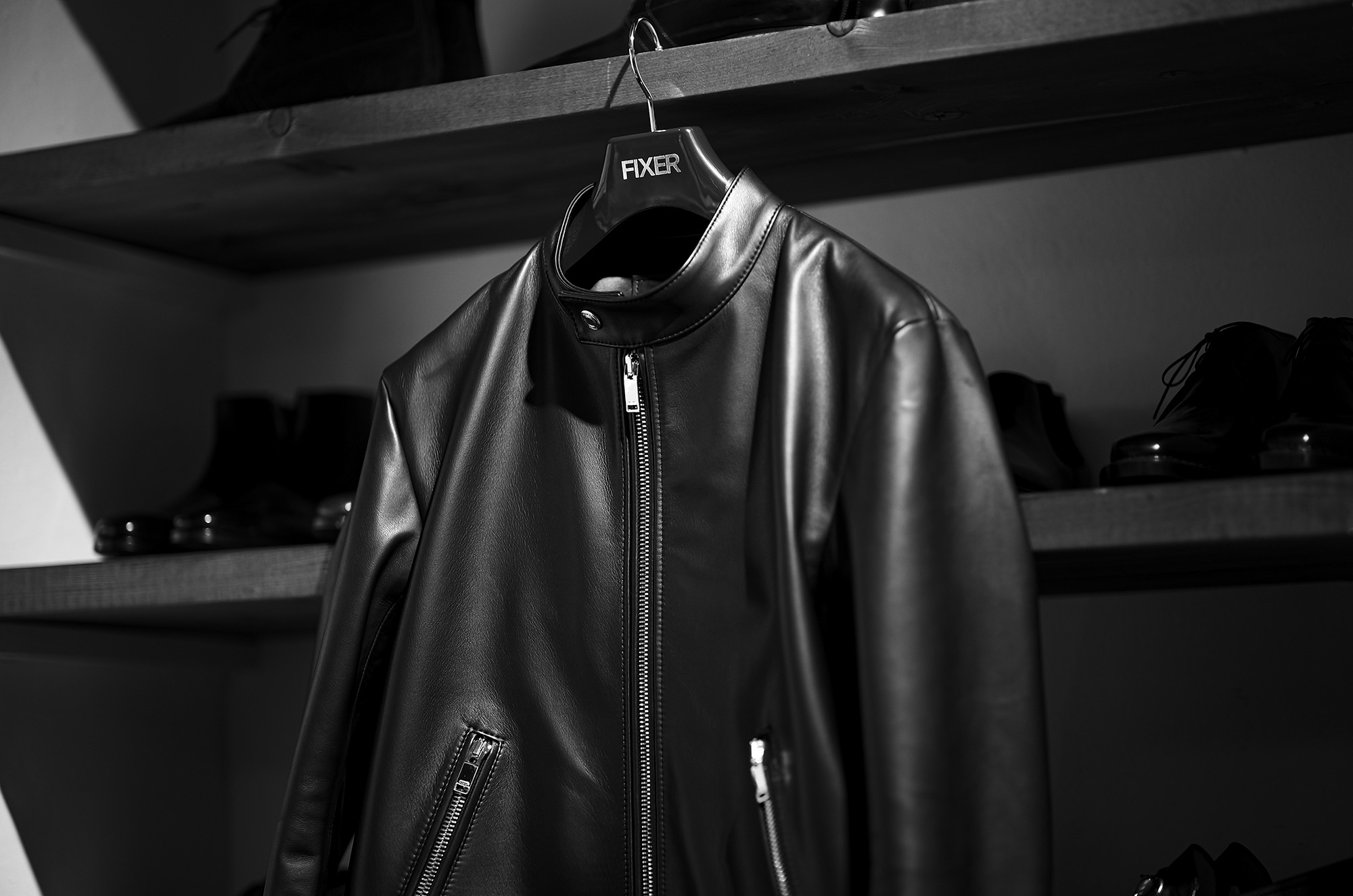 FIXER "F0" SINGLE RIDERS Cow Leather BLACK 【Special Custom】 フィクサー エフゼロ ゴールド シングルライダース ジャケット 愛知　名古屋 Alto e Diritto altoediritto アルトエデリット