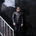TOM FORD (トムフォード) NAPPA GRAIN LEATHER ZIP BIKER (ナッパ グレイン レザー ジップ バイカー) ラムレザー セミダブル ライダース ジャケット BLACK (ブラック) Made in italy (イタリア製) 2025春夏のイメージ