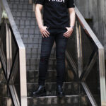 AMIRI (アミリ) MA QUAD REPAIRED SKINNY JEAN (MA クアッド リペアード スキニー ジーンズ) クラッシュ リペア ストレッチ スキニー デニム パンツ VINTAGE BLACK (ヴィンテージブラック・097) MADE IN USA (アメリカ製) 2025 愛知 名古屋 Alto e Diritto altoediritto アルトエデリット