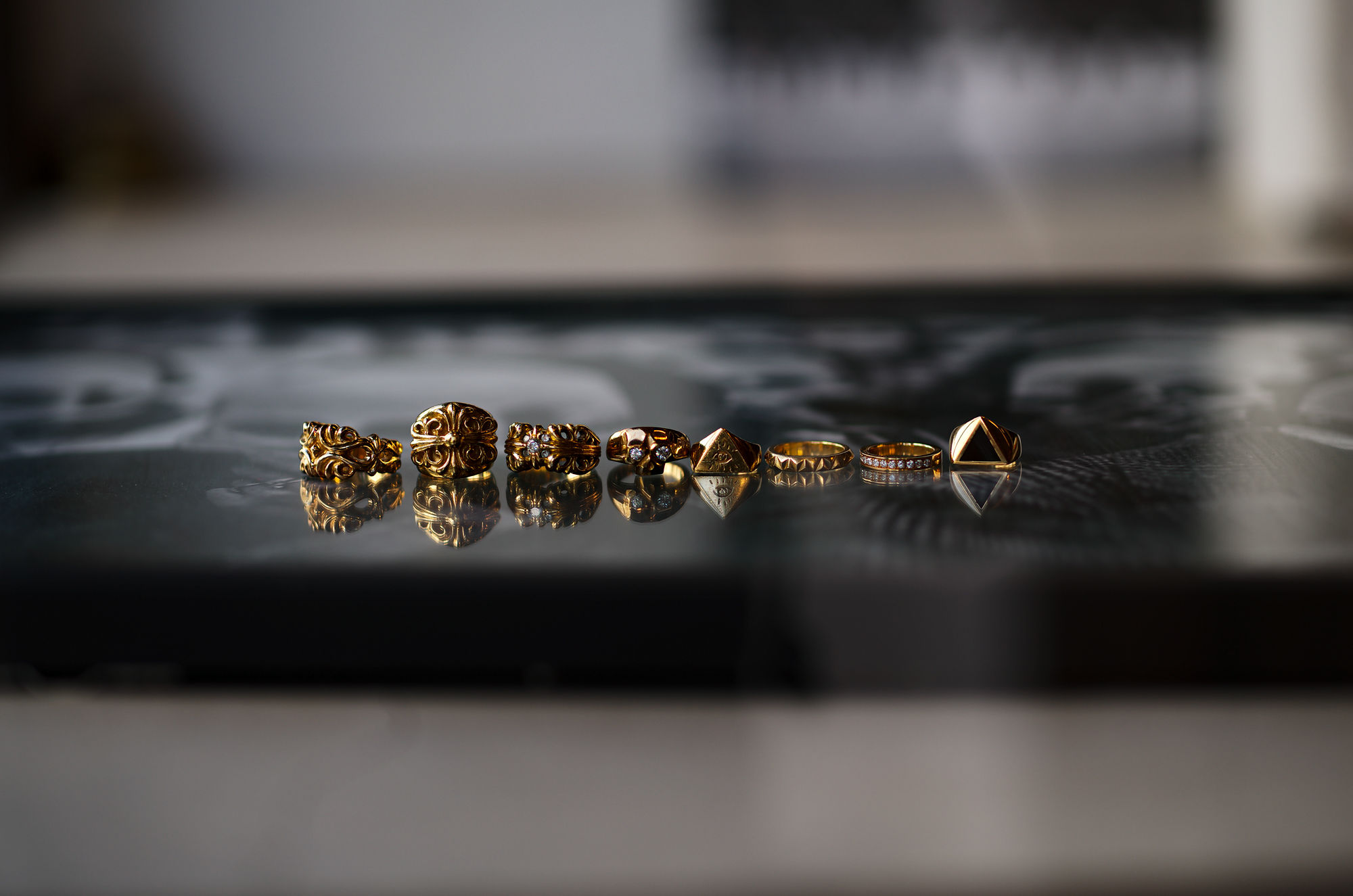 Balvenie Wilhelm "VALIANT RING" 22K GOLD // CHROME HEARTS "KEEPER RING" 22K GOLD // CHROME HEARTS "K&T RING" 5 WHITE DIAMOND 22K GOLD // FIXER "SKULL RING" 22K GOLD SP // FIXER "ILLUMINATI EYES RING" 22K GOLD // NOISE JEWEL "Ref No1711 RING" 22K GOLD // Georges de Patricia "Wraith" 22K GOLD // FIXER "ILLUMINATI RING ONYX" 22K GOLD バルヴェニーヴィルヘルム ヴァリアントリング クロムハーツ キーパーリング Ktリング フィクサー スカルリング イルミナティアイズリンぐ ノイズジュエル ジョルジュドパトリシア レイス オニキスリング 22kゴールド 愛知 名古屋 Alto e Diritto altoediritto アルトエデリット