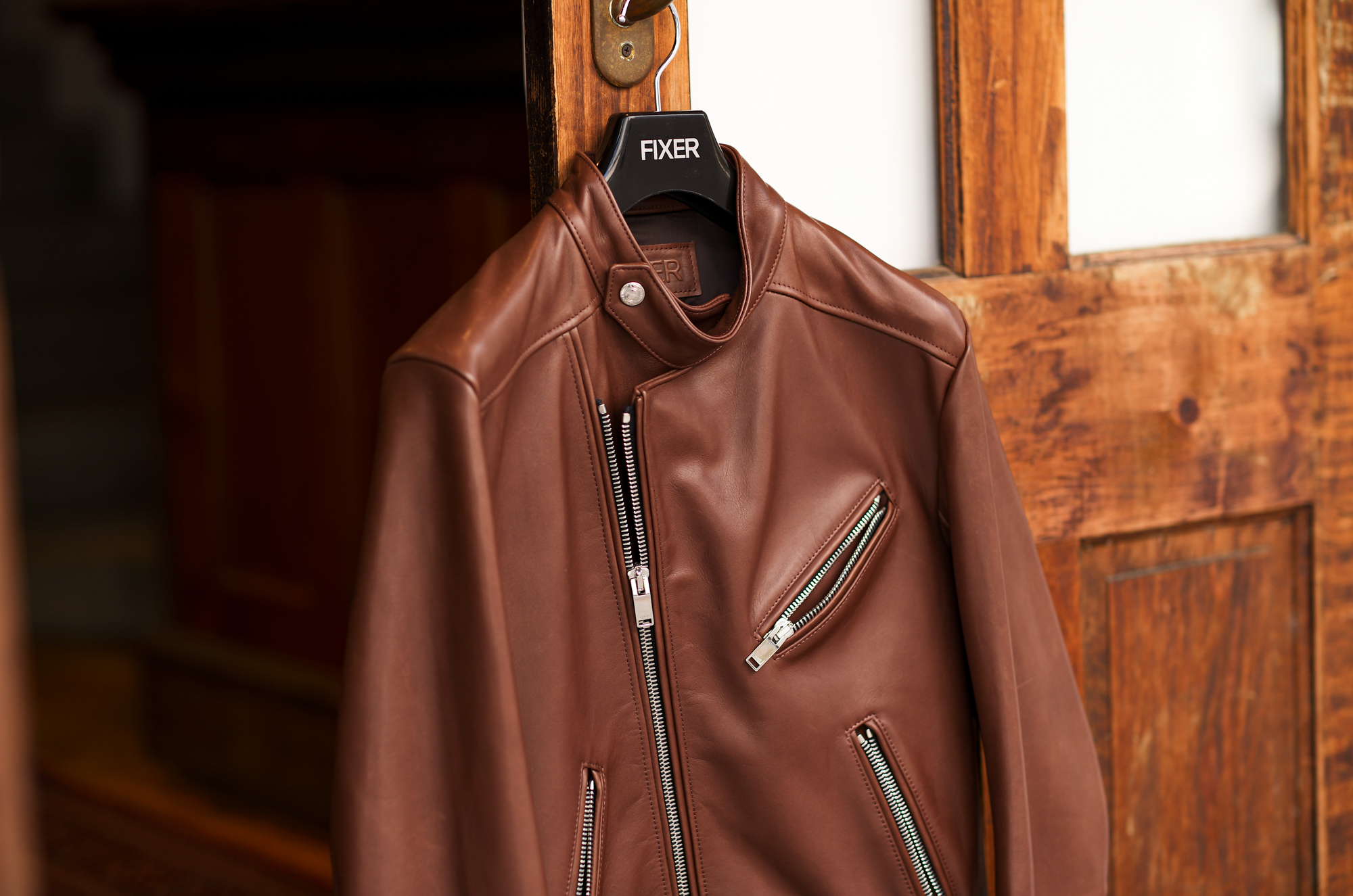 FIXER F1 DOUBLE RIDERS COW LEATHER BROWN 【First Lot Model】 フィクサー エフワン ダブルライダース ファーストモデル 初期ロット ヴィンテージモデル ヴィンテージアイテム カウレザー ブラウン 茶色 20年30年後 超絶ヴィンテージアイテムかもね レザージャケット ライダースジャケット セミダブル 最初期ロット F2 F3 F4 F5 F6 F7 F8 F9 F10
