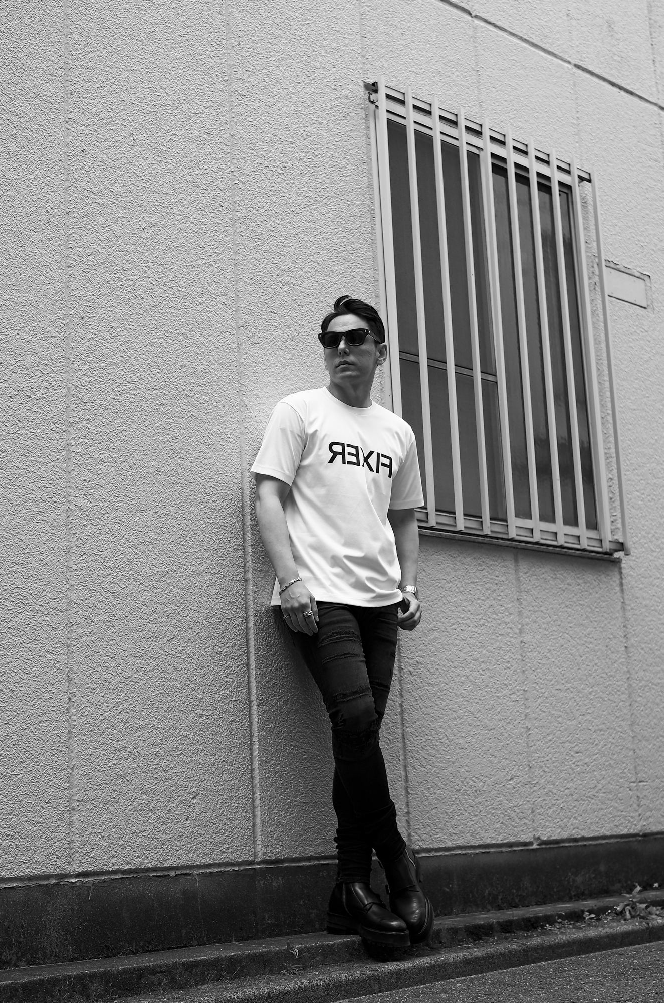 FIXER (フィクサー) FTS-03 Reverse Print Crew Neck T-shirt リバースプリント Tシャツ WHITE (ホワイト) 愛知 名古屋 Alto e Diritto altoediritto アルトエデリット