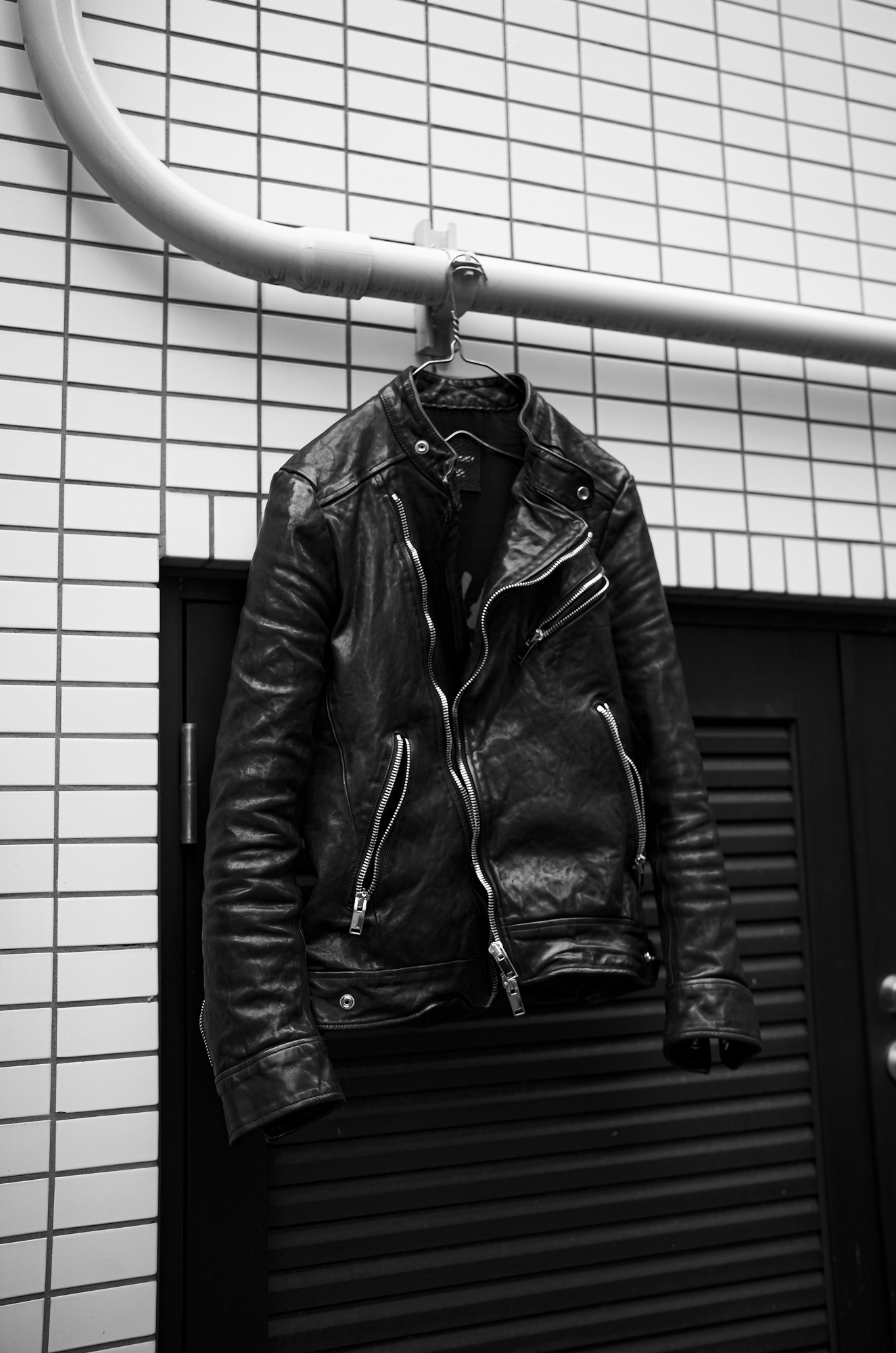 ISAMU KATAYAMA BACKLASH × FIXER "F-1" ITALY SHOULDER GARMENT DYED SEMI DOUBLE RIDERS BLACK イサムカタヤマバックラッシュ フィクサー エフワン イタリーショルダー セミダブルライダース ブラック 愛知 名古屋 Alto e Diritto altoediritto アルトエデリット