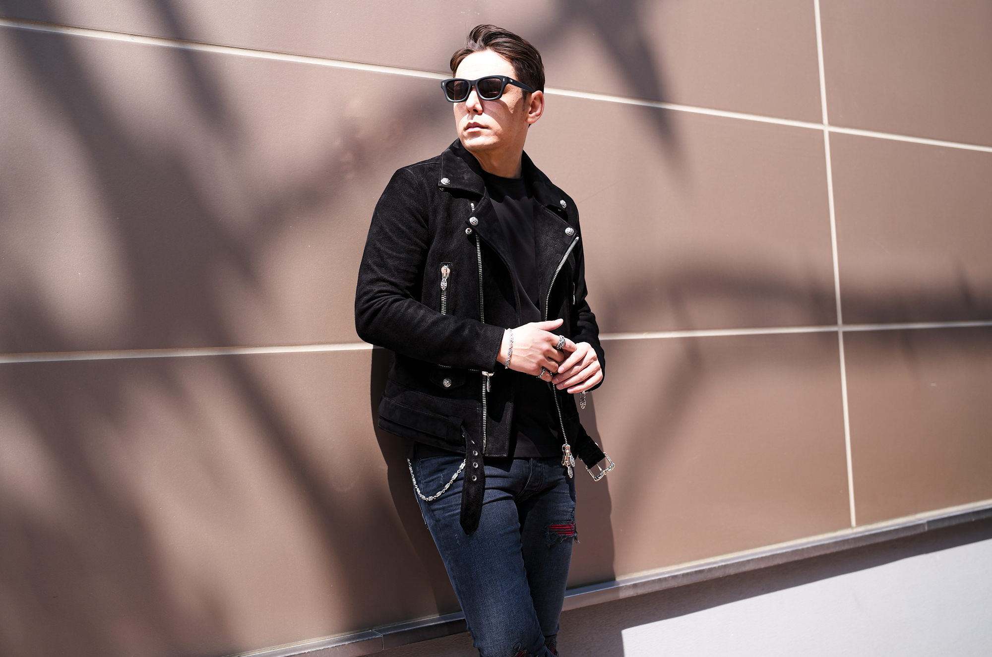 Balvenie Wilhelm (バルヴェニー ヴィルヘルム) No.01 DOUBLE RIDERS 925 SILVER (ナンバーゼロワン ダブルライダース 925シルバー) DEER OIL BACK SUEDE LEATHER (ディア オイル バック スウェード) スウェードレザー ジャケット ダブルライダース ジャケット BLACK (ブラック) Made In England (イギリス製) 愛知 名古屋 Alto e Diritto altoediritto 東京 TOKYO レザージャケット ライダースジャケット