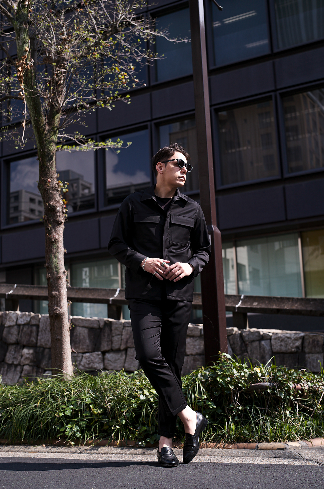 CRUNA (クルーナ) BRUGES (ブルージュ) Relax Fit Overshirt リラックス フィット オーバー シャツ NERO (ブラック・900) Made in Italy (イタリア製) 2025春夏新作 愛知 名古屋 Alto e Diritto altoediritto アルトエデリット