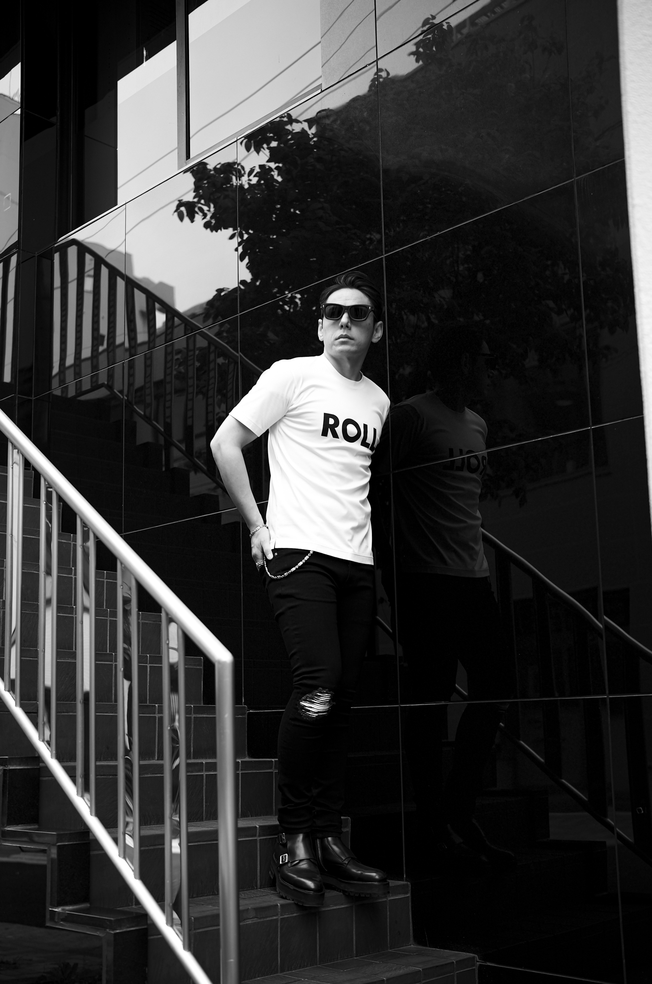 FIXER × CASABLANCA SPECTACLES "SUBPOP" MATTE BLACK // ROLL × FIXER "FTS-12" ROLL Logo Print T-shirt WHITE // Balvenie Wilhelm "CRUSADER BRACELET" 925 SILVER // Balvenie Wilhelm "CRUSADER WALLET CHAIN" 2CLIP 11PIEACE 925 SILVER // Balvenie Wilhelm "VALIANT RING" 925 SILVER // Balvenie Wilhelm "MATILDA RING" 925 SILVER // cuervo bopoha "Bal" 9oz BLACK COMFORT DENIM BLACK × WHITE・11 // FIXER "FBT-01" TRIPLE STRAP BOOTS BLACK フィクサー カサブランカ ロウル Tシャツ　ホワイト バルヴェニーヴィルヘルム クルセイダー ブレスレット クルセイダー ウォレットチェーン ヴァリアントリング マチルダリング クエルボヴァローナ クラッシュデニム トリプルストラップブーツ 愛知 名古屋 Alto e Diritto altoediritto アルトエデリット