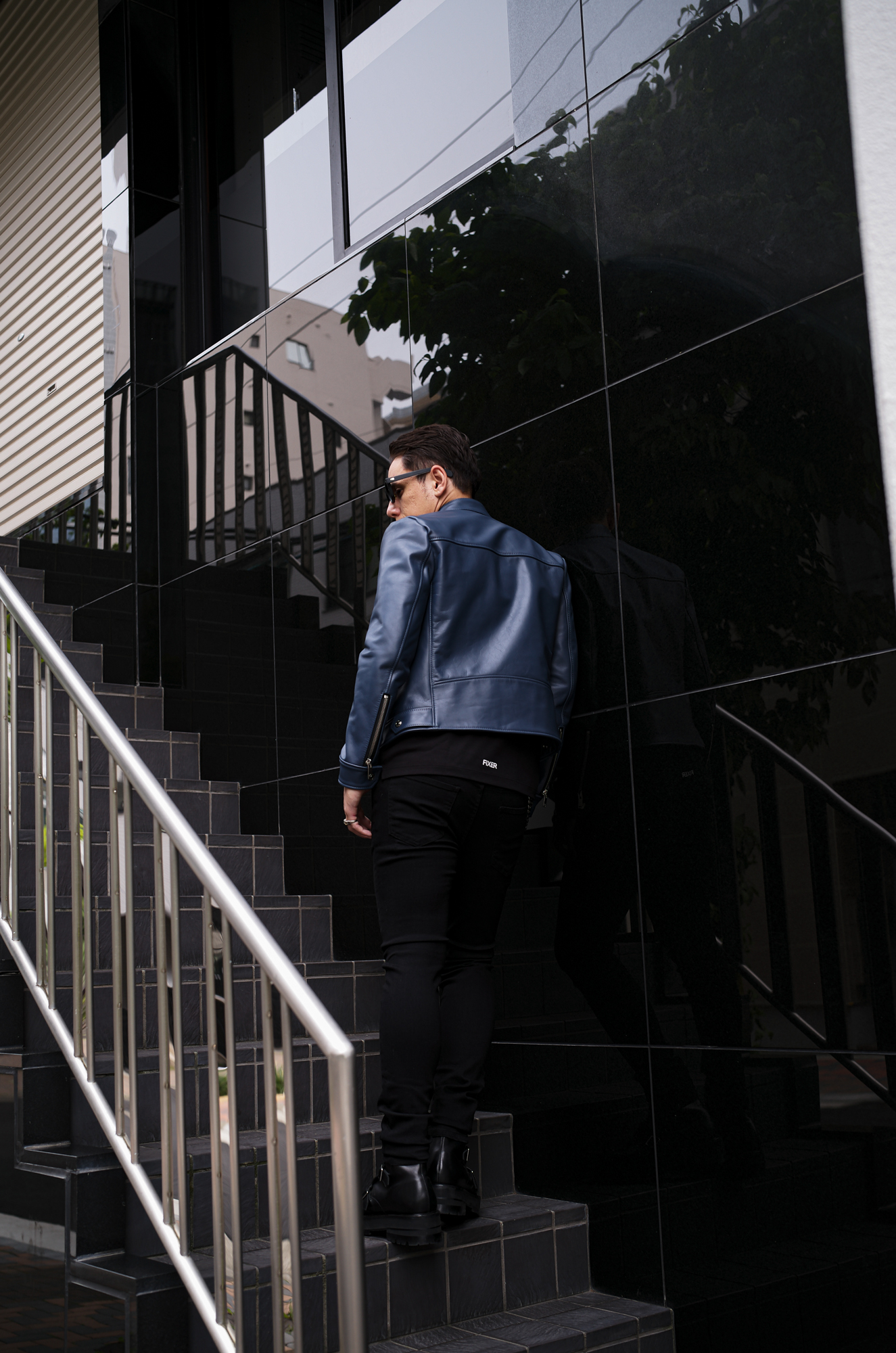 FIXER F0 SINGLE RIDERS Cow Leather NAVY フィクサー エフゼロ シングルライダース カウレザー ネイビー 紺色 ブルー 愛知 名古屋 Alto e Diritto altoediritto アルトエデリット 