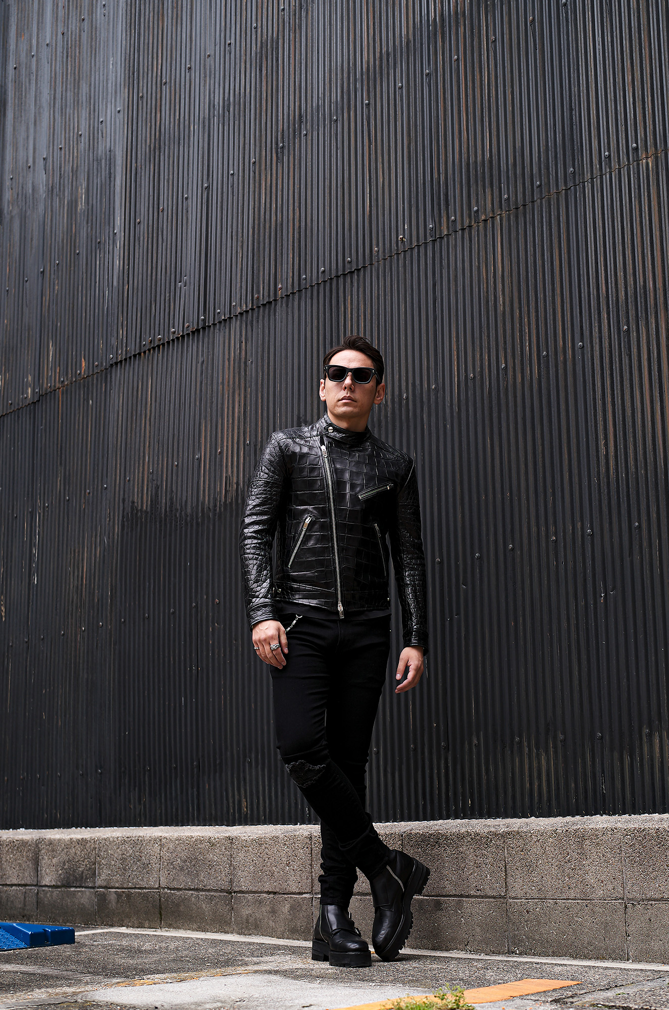 FIXER(フィクサー) F1 CROCODILE(エフワン クロコダイル) DOUBLE RIDERS Crocodile クロコダイル エキゾチックレザー ダブルライダース ジャケット BLACK(ブラック)【ご予約受付中】フィクサー ブラックパンサー エフワン ダブルライダース 愛知 名古屋 Alto e Diritto altoediritto アルトエデリット