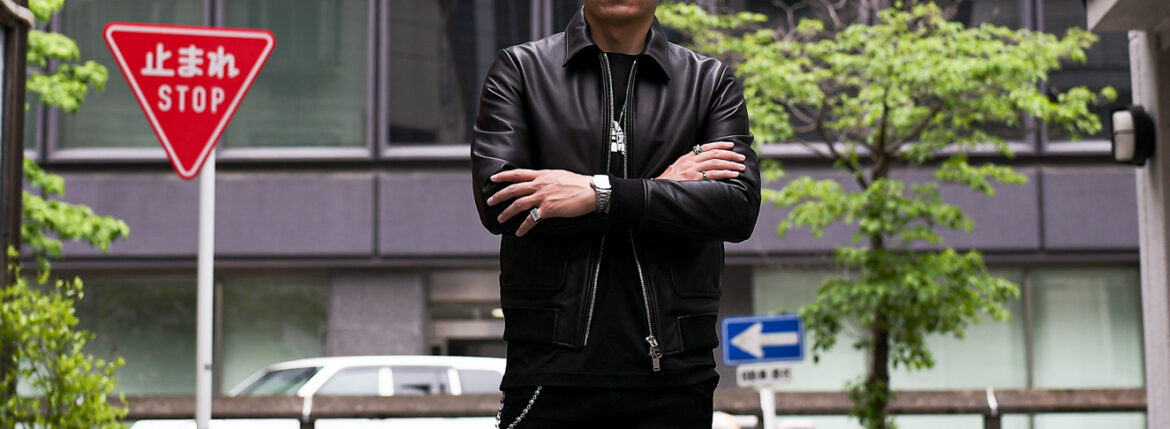 FIXER(フィクサー) F11(エフイレブン) FLIGHT JACKET Cow Leather フライト レザー ジャケット BLACK (ブラック)【ご予約開始】【2025.5.10(Sat)～2025.5.25(Sun)】 フィクサー フライトジャケット カウレザー ブラック 愛知 名古屋 Alto e Diritto altoediritto アルトエデリット レザージャケット ライダースジャケット