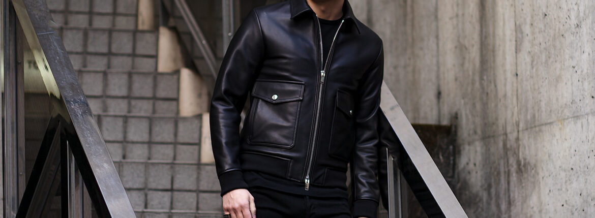FIXER(フィクサー) F11(エフイレブン) FLIGHT JACKET Cow Leather フライト レザー ジャケット BLACK (ブラック)【ご予約開始】【2025.5.10(Sat)～2025.5.25(Sun)】 フィクサー フライトジャケット カウレザー ブラック 愛知 名古屋 Alto e Diritto altoediritto アルトエデリット レザージャケット ライダースジャケット