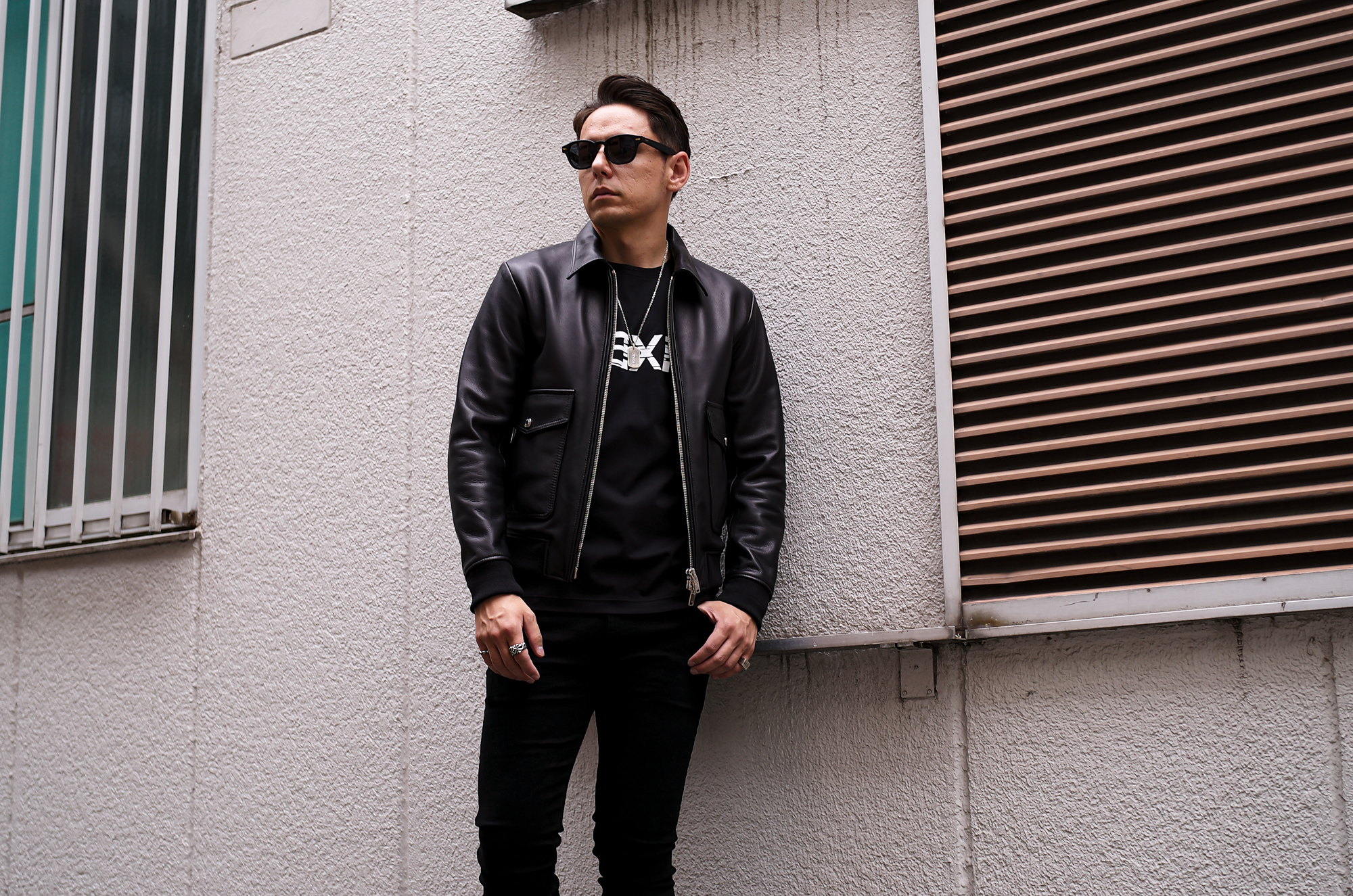 FIXER(フィクサー) F11(エフイレブン) FLIGHT JACKET Cow Leather フライト レザー ジャケット BLACK (ブラック)【ご予約開始】【2025.5.10(Sat)～2025.5.25(Sun)】 フィクサー フライトジャケット カウレザー ブラック 愛知 名古屋 Alto e Diritto altoediritto アルトエデリット レザージャケット ライダースジャケット