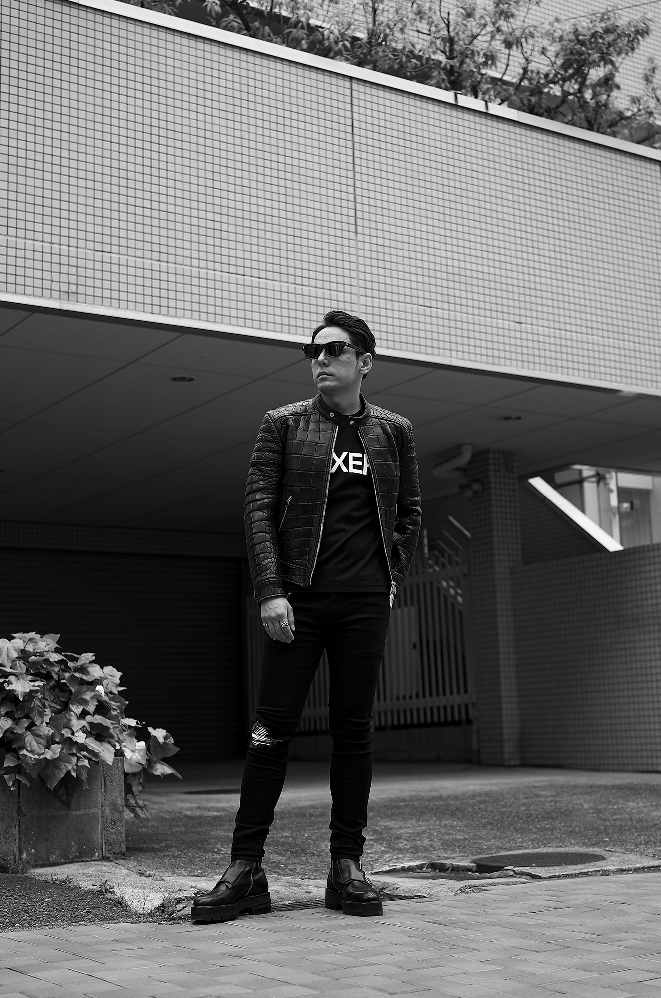 FIXER(フィクサー) F2 CROCODILE(エフツー クロコダイル) SINGLE RIDERS Mat Crocodile マットクロコダイル エキゾチックレザー シングルライダース ジャケット BLACK(ブラック) 【Special Special Special Model】愛知 名古屋 Alto e Diritto altoediritto アルトエデリット スペシャルライダース クロコダイルライダース レザージャケット ライダースジャケット