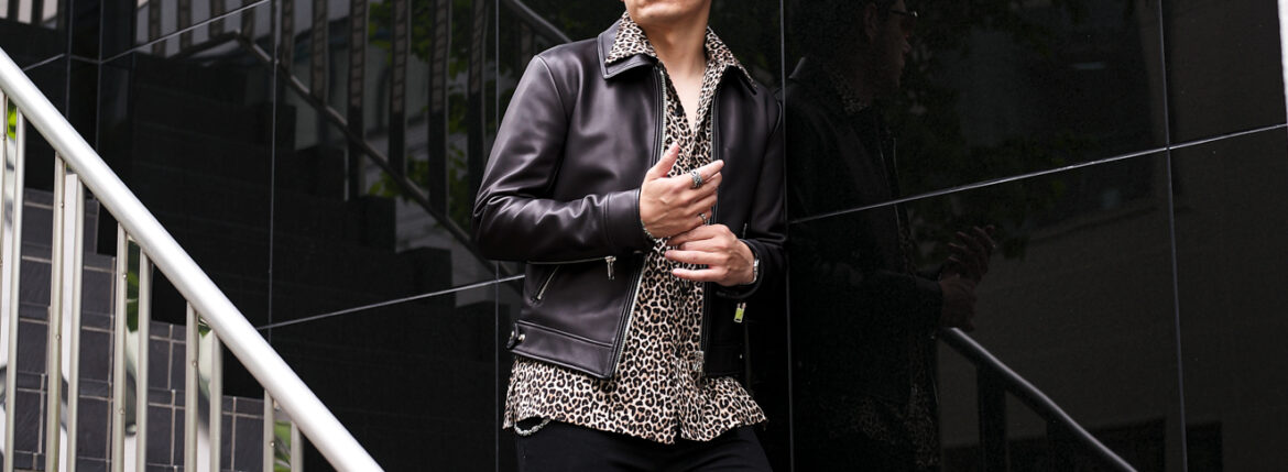 FIXER F9 SINGLE RIDERS Horse Leather BLACK , Cashmere Suede Leather BLACK , Cow Leather BLACK 【ご予約開始】【2025.5.10(Sat)～2025.5.25(Sun)】愛知 名古屋 Alto e Diritto altoediritto アルトエデリット シングルライダース レザージャケット ホースレザー カシミヤスエード カウレザー