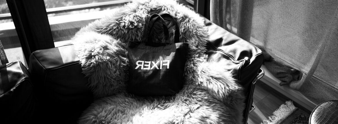 FIXER “FTB-01” Reverse Print TOTE BAG BLACKのイメージ