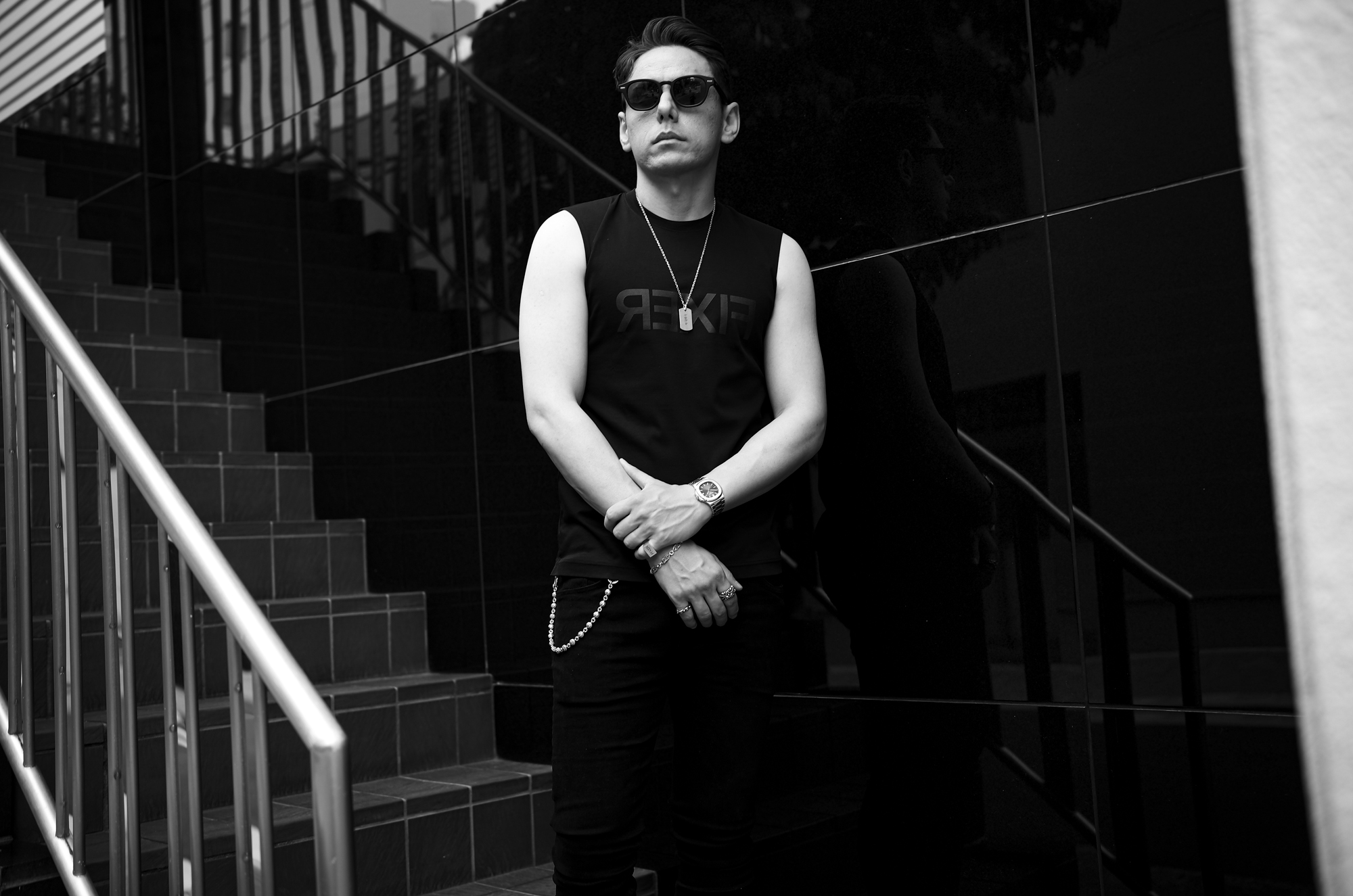 FIXER THUNDERCAT 925 STERLING SILVER MATTE BLACK // FIXER DOGTAG 925 STERLING SILVER // FIXER FNS-01 Reverse Print Sleeveless ALL BLACK // FIXER Stretch Skinny Denim Pants FIX-2117-02 京都紋付黒染め『深黒』 BLACK // FIXER FIXER SIGNET RING 925 SILVER // Balvenie Wilhelm CRUSADER BRACELET 925 SILVER  // Balvenie Wilhelm BULLET WALLET CHAIN 2CLIP 925 SILVER // Balvenie Wilhelm VALIANT RING 925 SILVER // Balvenie Wilhelm MATILDA RING 925 SILVER フィクサー サンダーキャット 925シルバー マットブラック ドッグタグ リバースプリント ノースリーブ デニムパンツ ブラックデニム シグネットリング バルヴェニーヴィルヘルム クルセイダー ブレスレット ウォレットチェーン ヴァリアントリング マチルダリング 愛知 名古屋 Alto e Diritto altoediritto アルトエデリット