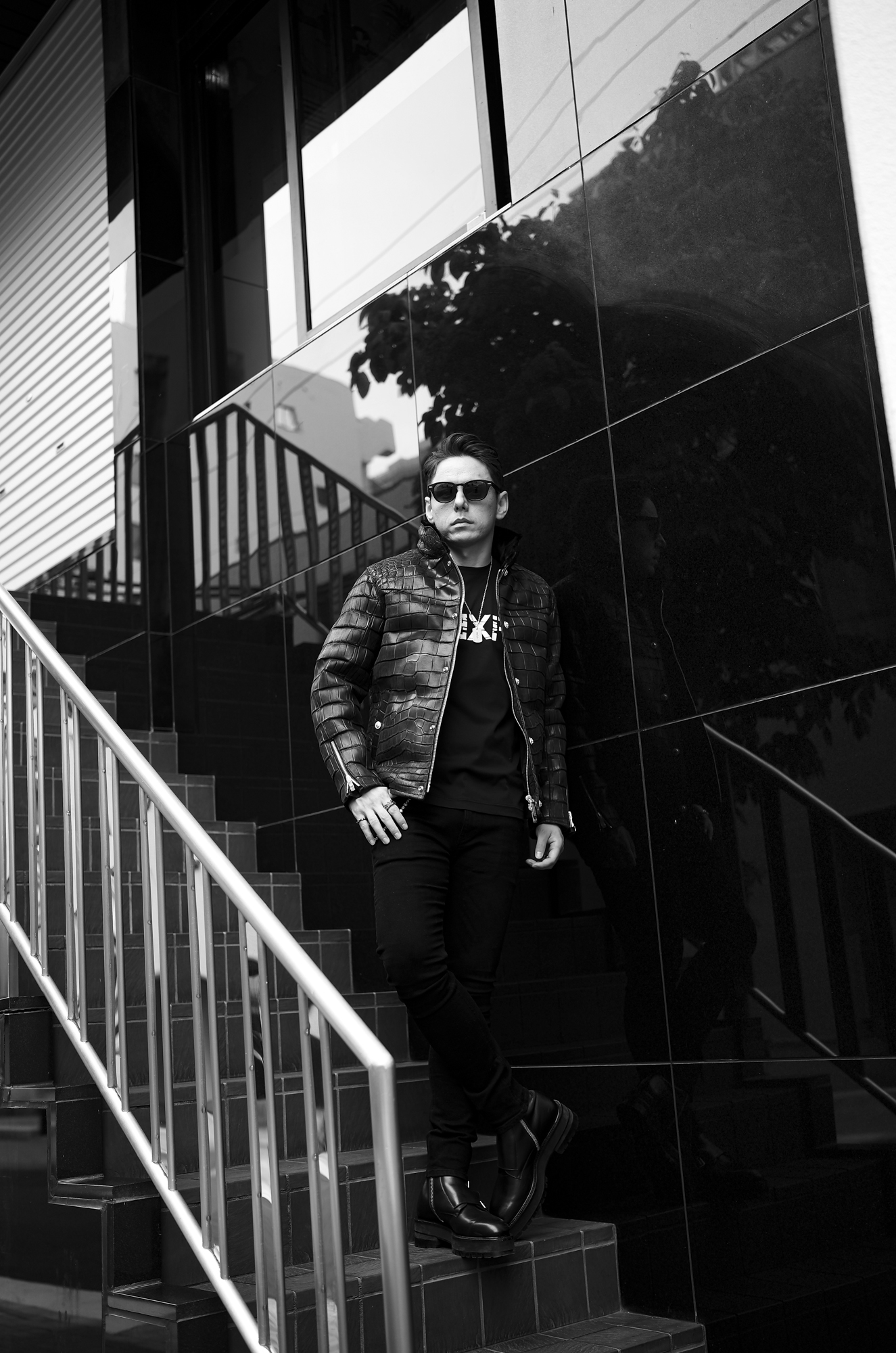 FIXER THUNDERCAT 925 STERLING SILVER MATTE BLACK // ISAMU KATAYAMA BACKLASH The Line ALT-270 925 STERLING SILVER CROCODILE LEATHER DOWN JACKET BLACK // FIXER DOGTAG 925 STERLING SILVER // FIXER FTS-10 Reverse Print T-shirt BLACK // ISAMU KATAYAMA BACKLASH × FIXER Stretch Skinny Denim Pants FIX-2117-02 京都紋付黒染め『深黒』 BLACK // Balvenie Wilhelm BULLER WALLET CHAIN 2CLIP 925 SILVER // Balvenie Wilhelm VALIANT RING 925 SILVER // Balvenie Wilhelm MATILDA RING 925 SILVER // FIXER FBT-01 TRIPLE STRAP BOOTS CALF LEATHER BLACK フィクサー サンダーキャット マットブラック イサムカタヤマバックラッシュ ザライン クロコダイル ダウンジャケット ドッグタグ リバースプリント デニム Deep Black バルヴェニーヴィルヘルム バレットウォレットチェーン ヴァリアントリング マチルダリング トリプルストラップブーツ 愛知 名古屋 Alto e Diritto altoediritto アルトエデリット 片山勇