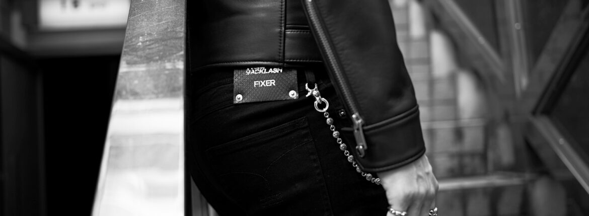 ISAMU KATAYAMA BACKLASH × FIXER (イサムカタヤマ バックラッシュ × フィクサー) Stretch Skinny Denim Pants FIX-2117-02 京都紋付黒染め『深黒』ストレッチ スキニー デニム パンツ MADE IN JAPAN (日本製) 愛知 名古屋 Alto e Diritto altoediritto アルトエデリット デニム 黒デニム
