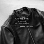 PRISONER / プリズナー 普遍的ラグジュアリーの境地を探し求めファッションの沼に囚われたClothes Addiction（服中毒）がたどり着く一度身に付けたら抜け出せないハイエンドワードローブ。世界中から選りすぐった希少かつ最高級素材のみを厳選し男らしく流行に左右されないデザインを追求したプレタポルテの最高峰。 愛知 名古屋 Alto e Diritto altoediritto アルトエデリット 革ジャン レザージャケット 　ライダースジャケット ダブルライダース　セミダブルライダース シングルライダース カーゴパンツ スタンドカラーコート IDブレスレット Pコート デニムパンツ リング ブレスレット