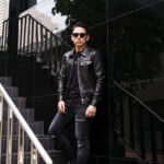 TOM FORD (トムフォード) NAPPA GRAIN LEATHER COLLAR BLOUSON (ナッパ グレイン レザー カラー ブルゾン) ラムレザー シングル ライダース ジャケット BLACK (ブラック) Made in italy (イタリア製) 2025 愛知 名古屋 Alto e Diritto altoediritto アルトエデリット レザージャケット ライダースジャケット
