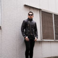 UNFADING (アンフェイディング) EAGLE (イーグル) SEMI DOUBLE RIDERS Cow Leather カウレザー セミダブル ライダース ジャケット BLACK (ブラック) Made in Japan (日本製) 【ご予約受付中】【2025.5.08(Thu)～2025.6.08(Sun)】のイメージ
