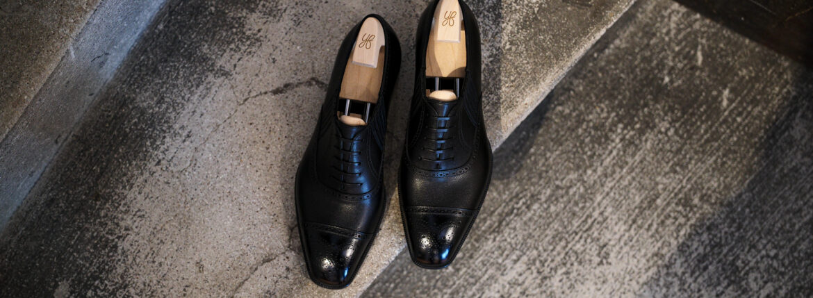 Yohei Fukuda "MTO" Lazyman Style Wild Grain Leather Black 2025 ヨウヘイフクダ レイジーマンスタイル ワイルドグレイン レザー ブラック ビスポーク 愛知 名古屋 Alto e Diritto altoediritto アルトエデリット 革靴 シューズ