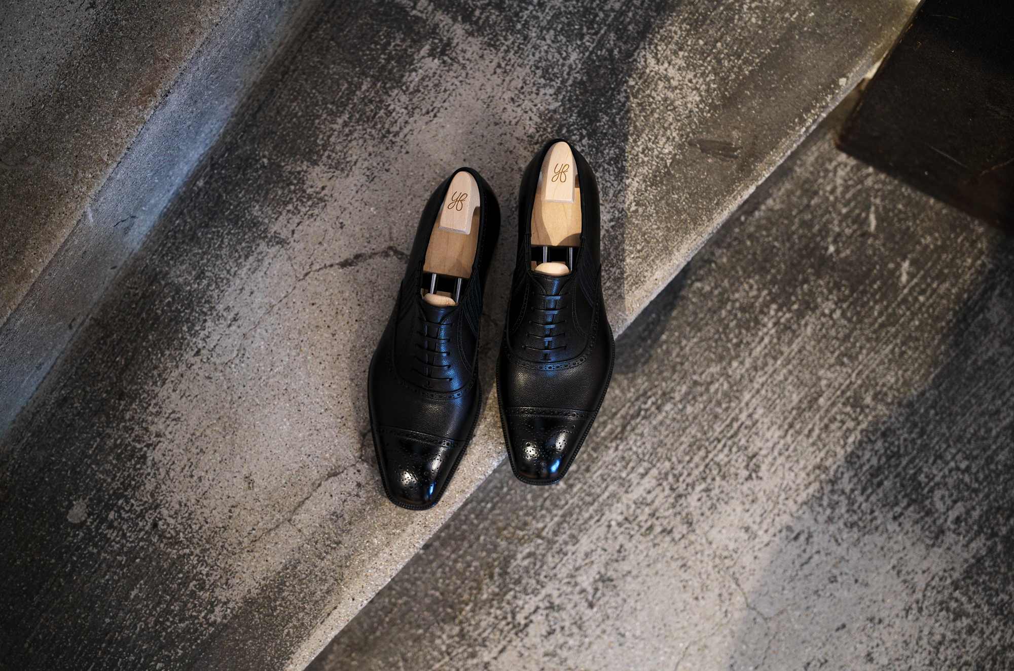 Yohei Fukuda "MTO" Lazyman Style Wild Grain Leather Black 2025 ヨウヘイフクダ レイジーマンスタイル ワイルドグレイン レザー ブラック ビスポーク 愛知 名古屋 Alto e Diritto altoediritto アルトエデリット 革靴 シューズ