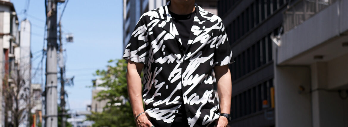 BALMAIN（バルマン）BIG LOVE LETTER SHIRT (ビッグ ラブ レター シャツ) プリント シャツ NOIR (ブラック) 愛知 名古屋 Alto e Diritto altoediritto アルトエデリット 半袖シャツ シャツ 柄シャツ