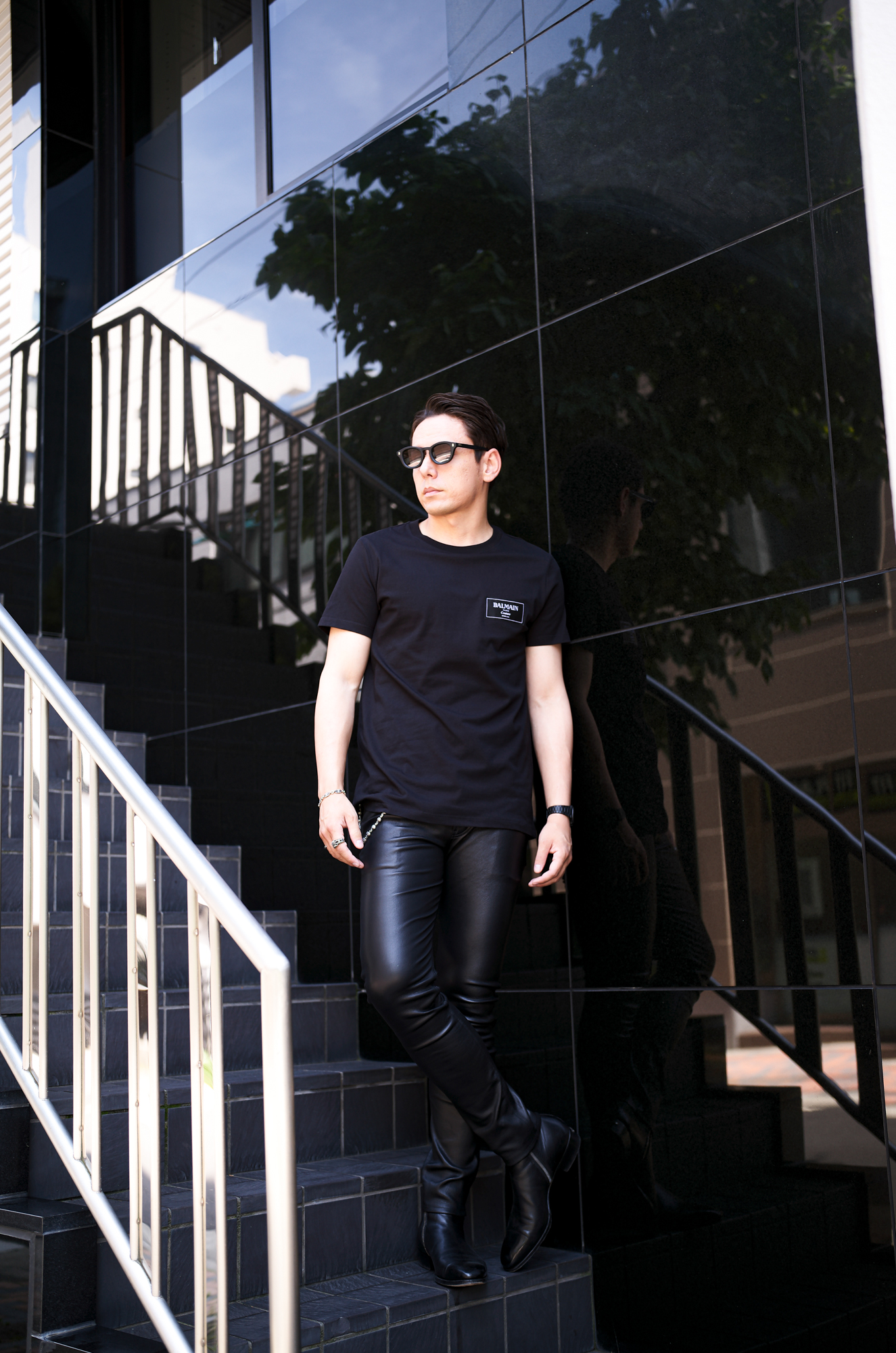 BALMAIN（バルマン）COUTURE LABEL T-SHIRT SLIM FIT (クチュール ラベル Tシャツ スリムフィット) ラベル Tシャツ NOIR (ブラック) 2025 愛知 名古屋 Alto e Diritto altoediritto アルトエデリット
