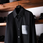 BALMAIN（バルマン）COUTURE LABEL GDP OVERSHIRT (クチュール ラベル ジーディーピー オーバーシャツ) レザーポケット オーバーシャツ NOIR (ブラック) 2025 愛知 名古屋 Alto e Diritto altoediritto アルトエデリット