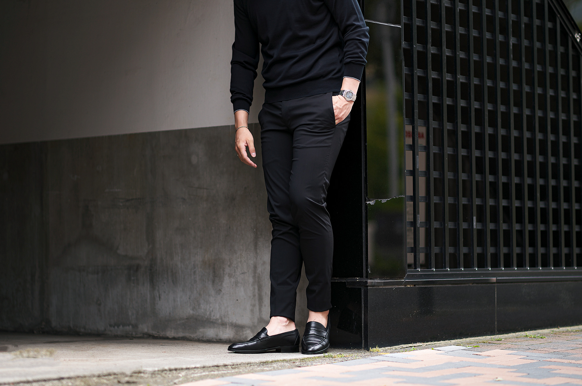 cuervo bopoha (クエルボ ヴァローナ) Sartoria Collection (サルトリア コレクション) Hedi (エディ) Super 120’s WASHABLE STRETCH TECH TROPICAL WOOL ストレッチ ウォッシャブル　サマーウール タイトフィット パンツ BLACK (ブラック) MADE IN JAPAN (日本製) 2025 愛知 名古屋 Alto e Diritto altoediritto アルトエデリット