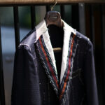 Sartoria Curvarti "BESPOKE" CERRUTI OXYGEN WINTER VIRGIN WOOL and SILK SINGLE BREASTED JACKET NAVY HOUNDTOOTH 2025 サルトリア・クルヴァルティ ビスポーク ヴァージンウール シルク シングルブレステッド ジャケット ネイビーハウンドトゥース 2025秋冬 愛知 名古屋 Alto e Diritto altoediritto アルトエデリット