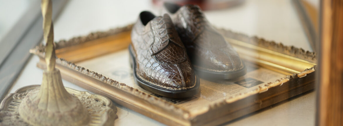 ENZO BONAFE "BERING" Crocodile U-Tip Shoes COCCO DARK BROWN・107 エンツォボナフェ ベーリング クロコダイル ノルベジェーゼ製法 Uチップシューズ エキゾチックレザーシューズ 愛知 名古屋 Alto e Diritto altoediritto アルトエデリット