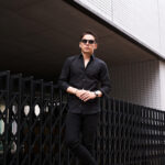 Finamore (フィナモレ) SEUL ITALIAN COLOR STRETCH COTTON SHIRTS ストレッチコットン ワンピースカラー シャツ BLACK (ブラック・5) made in italy (イタリア製) 2025 愛知 名古屋 Alto e Diritto altoediritto アルトエデリット