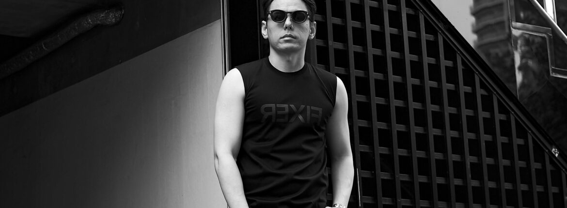 FIXER × CASABLANCA SPECTACLES (フィクサー × カサブランカ スペクタクルズ) STIFF (スティフ) ACETATE FLAME SILVER 925 アイウェア サングラス MATTE BLACK / BLACK SMOKE LENS(マットブラック × ブラックスモークレンズ) , MATTE BLACK / LIGHT GRAY LENS(マットブラック × ライトグレーレンズ) HANDCRAFTED IN JAPAN 【ご予約開始】【2025.6.21(Sat)～2025.7.06(Sun)】 愛知 名古屋 Alto e Diritto altoediritto アルトエデリット
