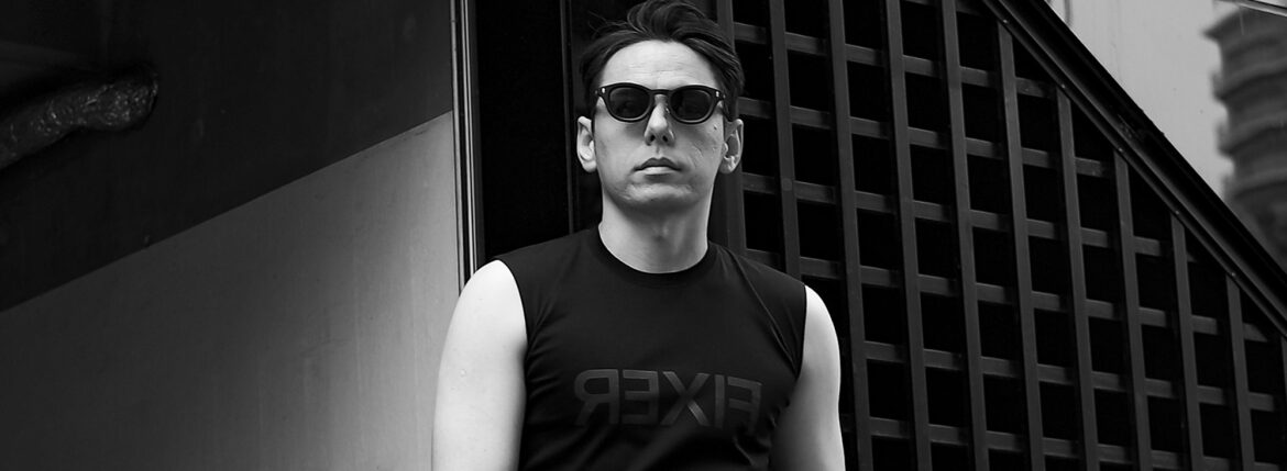 FIXER × CASABLANCA SPECTACLES (フィクサー × カサブランカ スペクタクルズ) STIFF (スティフ) ACETATE FLAME SILVER 925 アイウェア サングラス MATTE BLACK / BLACK SMOKE LENS(マットブラック × ブラックスモークレンズ) , MATTE BLACK / LIGHT GRAY LENS(マットブラック × ライトグレーレンズ) HANDCRAFTED IN JAPAN 【ご予約開始】【2025.6.21(Sat)～2025.7.06(Sun)】のイメージ