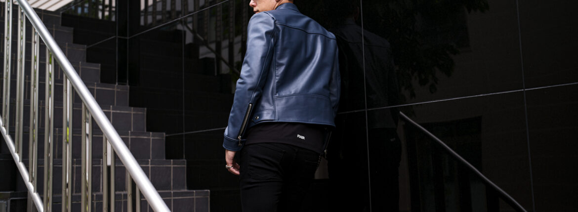 FIXER F0 SINGLE RIDERS Cow Leather NAVY フィクサー エフゼロ シングルライダース カウレザー ネイビー 紺色 ブルー 愛知 名古屋 Alto e Diritto altoediritto アルトエデリット