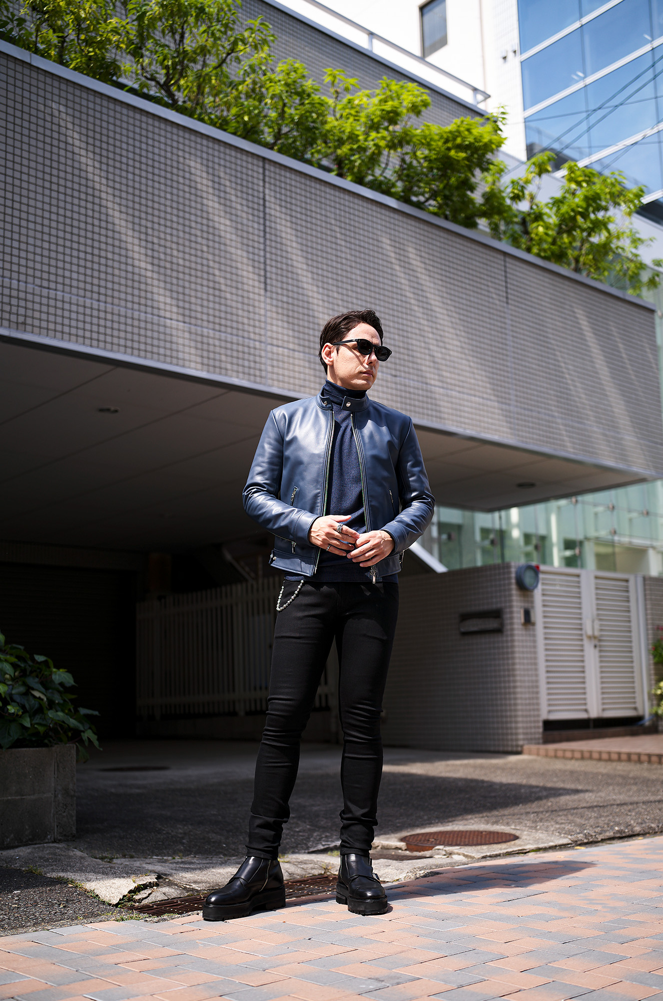 FIXER F0 SINGLE RIDERS Cow Leather NAVY フィクサー エフゼロ シングルライダース カウレザー ネイビー 紺色 ブルー 愛知 名古屋 Alto e Diritto altoediritto アルトエデリット