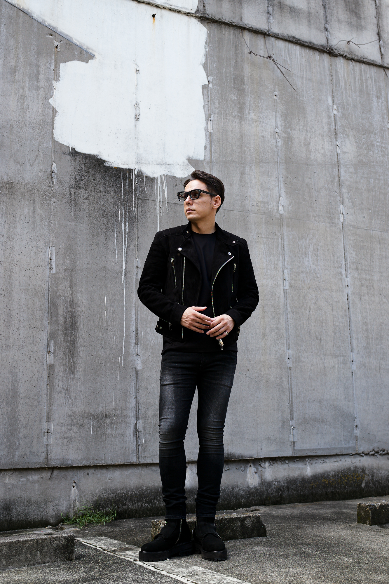 FIXER(フィクサー) F7(エフセブン) SEMI DOUBLE RIDERS Cashmere Suede Leather セミダブルライダース ジャケット BLACK (ブラック) 【ご予約開始】【2025.6.21(Sat)～2025.7.06(Sun)】愛知 名古屋 Alto e Diritto altoediritto アルトエデリット