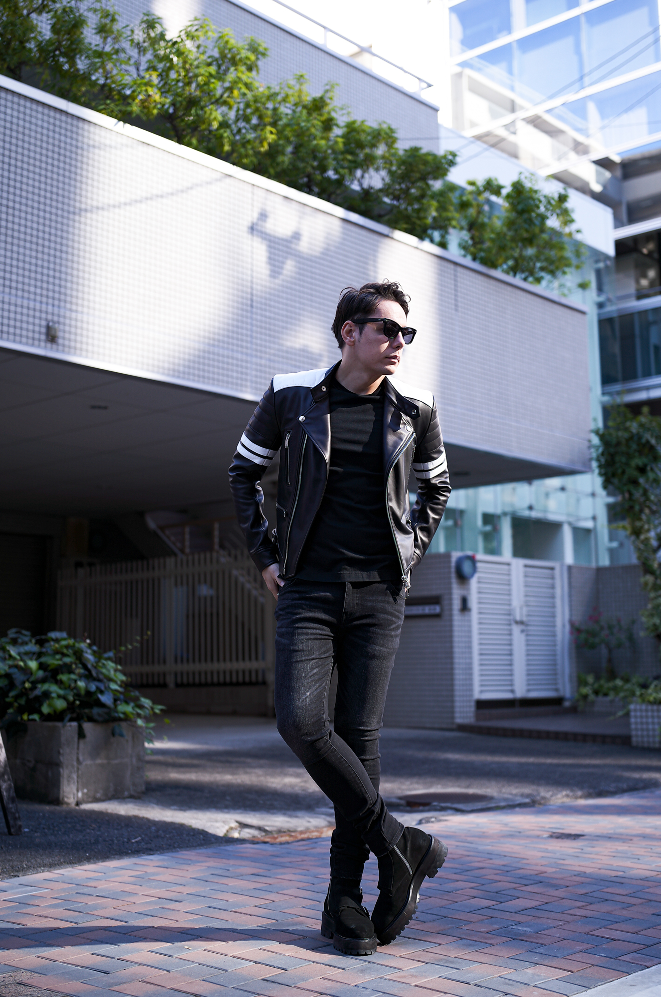 FIXER(フィクサー) F7(エフセブン) SEMI DOUBLE RIDERS Cow Leather セミダブルライダース ジャケット BLACK × WHITE (ブラック × ホワイト) 【ご予約開始】【2024.5.05(Sun)～2024.5.19(Sun)】フィクサー エフセブン セミダブルライダース semi double riders black Cow Leather カウレザー ブラック 愛知 名古屋 Alto e Diritto altoediritto アルトエデリット
