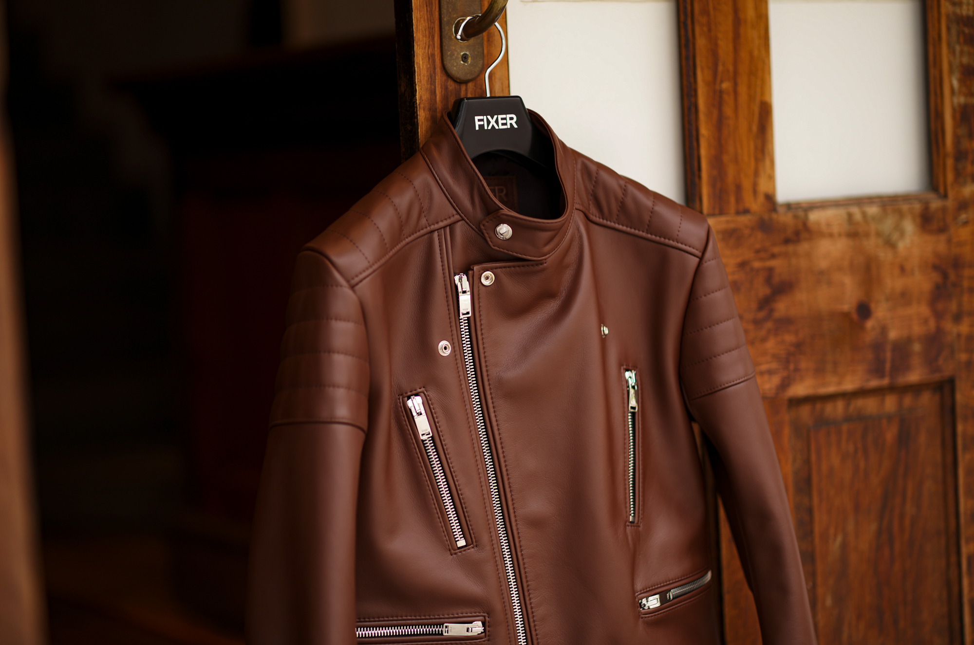 FIXER F7 SEMI DOUBLE RIDERS Cow Leather "BROWN" フィクサー エフセブン ダブルライダース カウレザー ブラウン 愛知 名古屋 Alto e Diritto altoediritto アルトエデリット