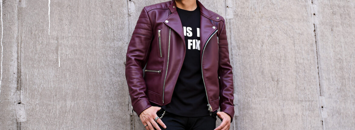 FIXER(フィクサー) F7(エフセブン) SEMI DOUBLE RIDERS Cow Leather セミダブルライダース ジャケット BURGUNDY (バーガンディー) 【ご予約開始】【2025.6.21(Sat)～2025.7.06(Sun)】愛知 名古屋 Alto e Diritto altoediritto アルトエデリット
