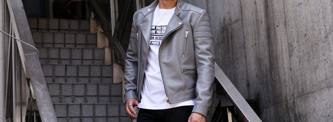 FIXER(フィクサー) F7(エフセブン) SEMI DOUBLE RIDERS Cow Leather セミダブルライダース ジャケット GRAY (グレー) 【ご予約開始します】【2024.1.04(Thu)～2024.1.14(Sun)】愛知 名古屋 Alto e Diritto altoediritto アルトエデリット
