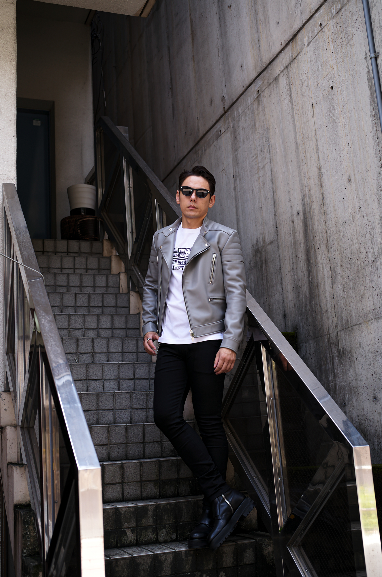 FIXER(フィクサー) F7(エフセブン) SEMI DOUBLE RIDERS Cow Leather セミダブルライダース ジャケット GRAY (グレー)  【ご予約開始します】【2024.1.04(Thu)～2024.1.14(Sun)】愛知 名古屋 Alto e Diritto altoediritto アルトエデリット