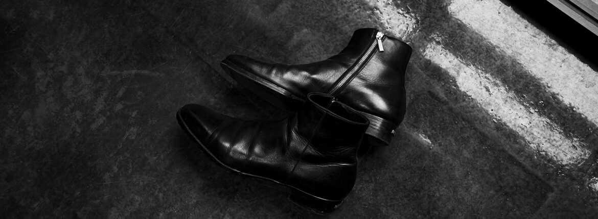 Georges de Patricia(ジョルジュ ド パトリシア) Stradale (ストラダーレ) 925 STERLING SILVER (925 スターリングシルバー) Black Calf (ブラックカーフレザー) サイドジップブーツ NOIR (ブラック) 2022 Alto e Diritto altoediritto アルトエデリット ジップブーツ レザーブーツ 愛知 名古屋
