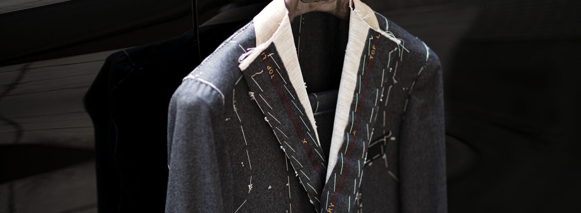 Sartoria Curvarti "BESPOKE" Drapers TOP LINE Super150's and CASHMERE SINGLE BREASTED SUIT Medium Gray 2025 サルトリア・クルヴァルティ ビスポーク ドラッパー トップライン カシミア ミディアムグレー 2025秋冬 愛知 名古屋 Alto e Diritto altoediritto アルトエデリット